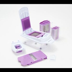 Prepology Chopper w/ 8 Slice & Dice Blades & Catch Bin